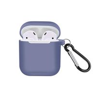 Elaco Compatible with Apple Airpods,3PCS Soft Silicone Headset Portable Leather Case Protective Cover Bag Pouch (New Purple)