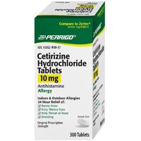 Perrigo Cetirizine Hydrochloride Tablets 10mg, 300-Count