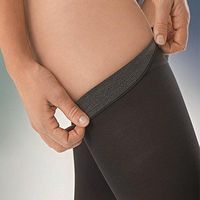 JOBST UltraSheer Thigh High with Sensitive Top Band, 30-40 mmHg Compression Stockings, Closed Toe, Large, Natural