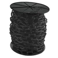 Mr. Chain Plastic Barrier Chain Reel, Black, 2-Inch Link Diameter, 125-Foot Length (50103)