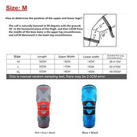 HWZ Outdoor Mountaineering Riding Knit Sports Silicone Knee Support Basketball Anti-Collision Protective Gear (Red Gray Black, M)
