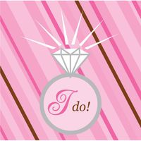 Creative Converting Bridal Shower 16 Count 3-Ply Paper Beverage Napkins, Bride to be Dots