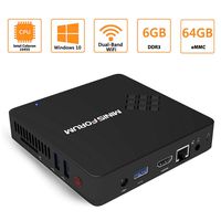 Mini PC Intel Celeron Apollo Lake J3455 Processor(up to 2.3GHz) 4K HD Desktop Computer Windows 10 Pro DDR3 6GB/64GB eMMC Built-in 2.4G/5G WiFi/BT 4.2/Gigabit Ethernet/HDMI/VGA/3USB3.0