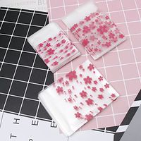 NUOMI Resealable Cellophane Bags Self-Adhesive Frosting Cherry Blossoms Bags 300Pieces Good for Bakery Candy, Cookie, Soap, Candle Gift Wraping Storage