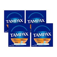 Tampax Cardboard Applicator Tampons, Super Plus Absorbency, 20 Count - Pack of 4 (80 Total Count)