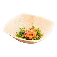 Palm Leaf Bowl, Square Leaf Bowl - 6.5 Inch, 20 Ounce - Square Palm Leaf Bowl - Durable Sustainable Material - 100ct Box - Restaurantware