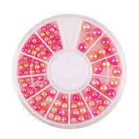 Ecurson 1 Box 3D Nail Art Caviar Beads Charm Pearl Rhinestone Decoration Nail Holographic Beads (A)