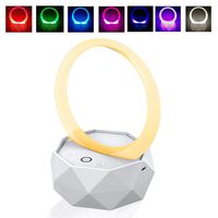 Bluetooth Speaker Night Light,Techfans Colorful Bluetooth Speakers Wireless with Light Changing Color Bedside Table Lamp for Office Home Decor (White)