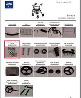 Shoulder Bolt Set for Folding Mechanism - fits Medline MDS86800XW Rollator