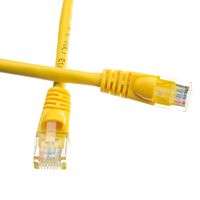 Cat5e Ethernet Patch Cable, Snagless/Molded Boot, 6 Inches, Yellow, Pack of 10 (ED693404)