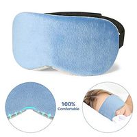 Sleep Mask - Eye Mask for Sleeping Cotton Eye Cover Women Men Eye Shades for Airplane Travel 100% Light Blocking Soft and Comfortable Eyemask with Adjustable Strap