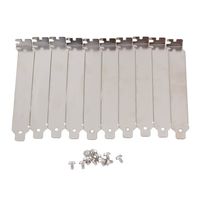 BQLZR 120mm Silver Stainless Steel Dust Proof Blank PCI Bracket Slot Cover Plate with Screws Pack of 10
