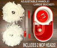 White 360 Spin Stainless Steel Mop and Bucket Set House Floor Cleaning Wood Laminate Tile