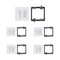 Buyer's Point Dual Brush Wall Plate [UL Listed] (5, White Kit)