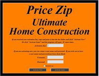 Price Zip Ultimate Home Construction cost estimating software template
