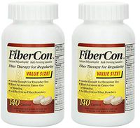 FiberCon Fiber Therapy for Regularity, Caplets, Value Size 140 caplets (Pack of 2)