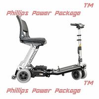 FreeRider USA - Luggie Classic - Compact Lightweight Foldable Scooter - 4-Wheel - Black