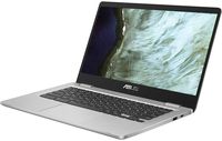 Asus C423NA Chromebook 14" Full HD FHD(1920x1080) laptop (Intel Dual Core Celeron Processor N3350, 4GB DDR4 RAM, 32GB eMMC) Webcam, WiFi, Bluetooth, Type-C, Google Chrome OS - Silver (Renewed)