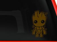 Baby Groot Vinyl Decal Sticker | Cars Trucks Vans Walls Laptops Cups (light brown, 5.5" inches)