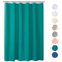 Plastic Shower Curtain, 70" W x 72" H EVA 8G Shower Curtain with Heavy Duty Clear Stones and Grommet Holes, Waterproof Thick Bathroom Plastic Shower Curtains Without Chemical Odor-Turquoise