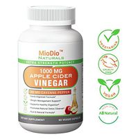 MioDio Naturals 1000 MG Apple Cider Vinegar Veggie Capsules - Extra Strength - Weight Loss, Digestion & Detox Support - Natural Formula - Vegan - Non-GMO - Contains The Mother