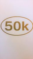 50K Marathon Running|2 PACK|Vinyl Decal Sticker|GOLD|Cars Trucks Vans SUV Laptops Wall Art|5" X 3"|CGS587