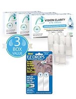 3 Boxes of Vision Clarity Eye Drops with 1% Carnosine (NAC Drops), Lubricants and EZ Drops Eye Drop Applicator Combo