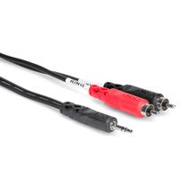 Hosa CMR-203 3.5 mm TRS to Dual RCA Stereo Breakout Cable, 3 Feet