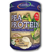 Fusion Plant Based Vegan Protein Powder – Vanilla Cinnamon Swirl Flavor, Enhanced with Hemp and Rice, Best Raw Plant-Based Meal Replacement Shake, 12 Servings, by Fusion Diet Systems