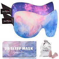 PrettyCare 3D Sleep Mask (Ultra Purple and Blue) Eye Mask for Sleeping - Contoured Face Mask - Blindfold with Ear Plugs,Travel Pouch - Best Night Eyeshade for Men Women Kids