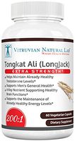 Vitruvian Natural Lab - Tongkat Ali Supplement - 200:1 Extract 400mg Per Veggie Capsule - Increase Testosterone Production Naturally - Boost Libido - Eurycoma Longifolia or Longjack - Extra Strength
