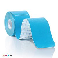 Kinesiology Tape Pro Athletic Sports. Knee, Ankle, Muscle, Kinetic Sport Dynamic, Physical Therapy. Strong-Rock Breathable h2o Resist Cotton.Roll,pre-Cut 10 in Strip -Blue