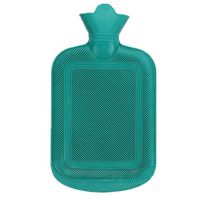 Premium Classic Rubber Hot Water Bag, Winter Hand Warming Water Bottles, Great for Pain Relief, Hot and Cold Therapy (Green/XL)
