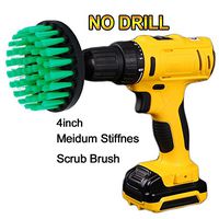 HIFROM Drill Brush - 4 inch Power Drill Attachment Medium Duty Scrubbing Stiffness Scrub Cleaning Brush for Bathroom Surfaces Tile Grout Showers Hard Water Stains Rust Mineral Marble Grout