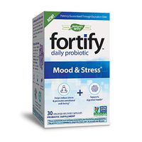 Nature’s Way Fortify Mood & Stress Daily Probiotic, Ashwagandha, 5 Billion Live Probiotics, 30 Count