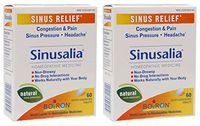 Sinusalia Sinus Relief (Pack of 2) with Belladonna, Sanguinaria, Spigelia Anthelmia and Croscarmellose Sodium, 60 Tablets Each