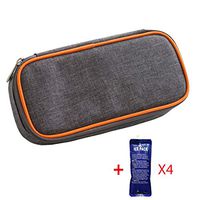 high Insulin Travel Case Insulin Cooler Bag Portable Insulated bag Cooler Box Aluminum Foil ice bag,Orange