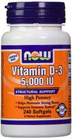 Now Foods, Vitamin D-3, High Potency, 5,000 IU, 240 Softgels