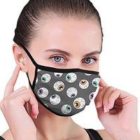 Mouth Cover Earloop Mouth Covers Fashion Polyester Breathable Cover - Eyeballs Adjustable Elastic Band Windproof Face and Nose Cover, Reusable & Washable
