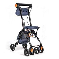 Walkers Lightweight Aluminum, Foldable Shopping Cart with Handbrake, Seat and Handle Height Adjustable, with Storage Pocket