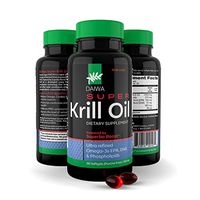 Daiwa Super Krill Oil – Super Omega 3 Krill Oil Capsules with a Superba Boost – Super Krill Oil 1000 mg - EPA DHA for Joint, Brain, Heart Health - Natural Organic Fish Oil 1000 mg Softgels, 60 Count