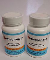 2 Bottles Pomegranate Pills with Ellagic Acid from Juice and Seeds 500 Mg, 60 Capsules - Endorsed by Dr. Ray Sahelian, M.D. *Free Shipping*