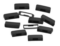 RuenTech Replacement Fastener Ring for Garmin Vivoactive HR Bands(Pack of 10) Silicone Connector Security Loop for Garmin vívoactive HR GPS Smart Watch (Black)