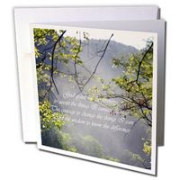 3dRose Serenity Prayer in scene - Greeting Cards, 6 x 6 inches, set of 12 (gc_51058_2)