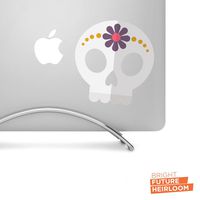 Sugar Skull Flat Design 04 - 5" printed vinyl decal sticker - For MacBook, laptops, tablets, and more!
