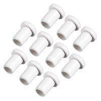 uxcell 10Pcs 5mm Inner Dia PVC Strain Relief Cord Boot Protector Cable Sleeve Hose White