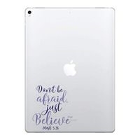 FINCIBO 5 x 5 inch Christian Mark 5:36 Removable Vinyl Decal Stickers for iPad MacBook Laptop (Or Any Flat Surface)