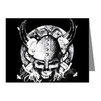 Note Card Helmet Sword and Skull