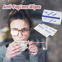 Lens Cleaning Wipes, Anti-Fog Glasses Lens Wipes Pre-moistened and Non-Scratching Eyeglass Wipes for Eyeglasses, Tablets, Camera Lenses, Screens 60/100 Individually Wrapped (White-100pcs)