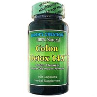 Earth's Creation Colon Detox 14x - Super Colon Cleanser - Natural - 100 Capsules